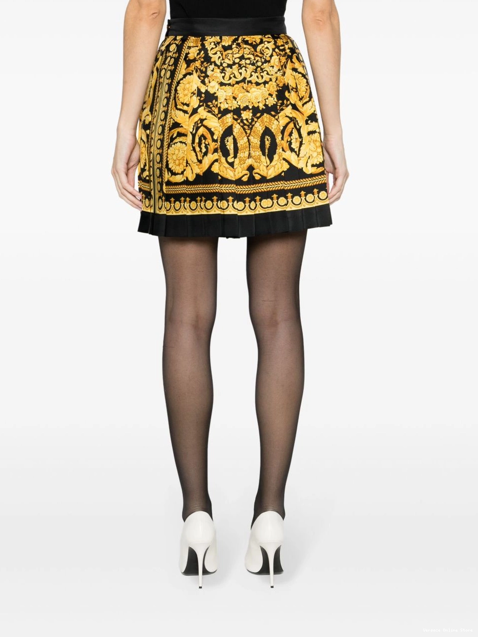 Cheap Women Barocco-print silk miniskirt Versace 0402